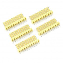 Rastrový konektor 2,54 mm - 12kolíková zástrčka - 5 kusů