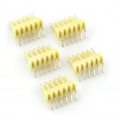 Rastrový konektor 2,54 mm - 6pinová úhlová zástrčka - 5ks