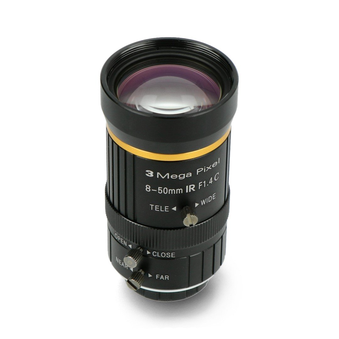 Objektiv s bajonetem 3Mpx 8--50 mm C - pro fotoaparát Raspberry Pi - Seeedstudio 114992278