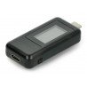 USB tester Keweisi KWS-1802C měřič proudu a napětí z USB C portu - černý - zdjęcie 5