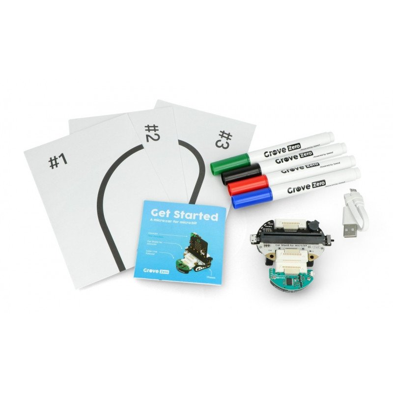 Grove Zero Bit Kit micro: Car - Sada magneticky spojených prvků - 3 moduly