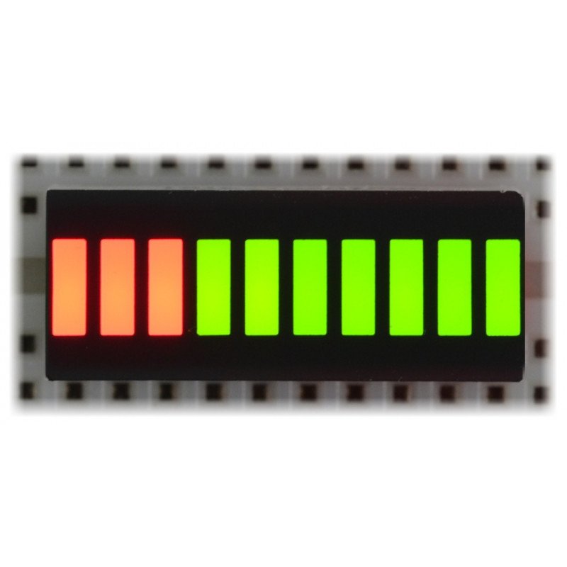 LED displej pravítka OSX10201-GGR1 - 10 segmentů