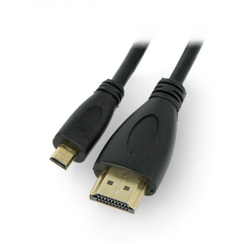 Kabel microHDMI - HDMI v1.4 Natec Extreme media černý - 1,8 m
