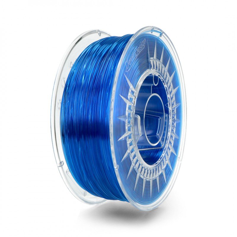 Filament Devil Design PETG 1,75 mm 1 kg - super modrý průhledný