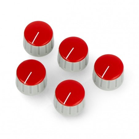 GS18 šedočervený knoflík potenciometru - 18 mm GS18 šedočervený knoflík potenciometru - 18 mm