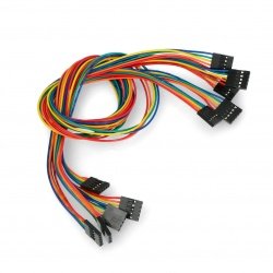 5kolíkový kabel žena-žena - 40cm - 5ks