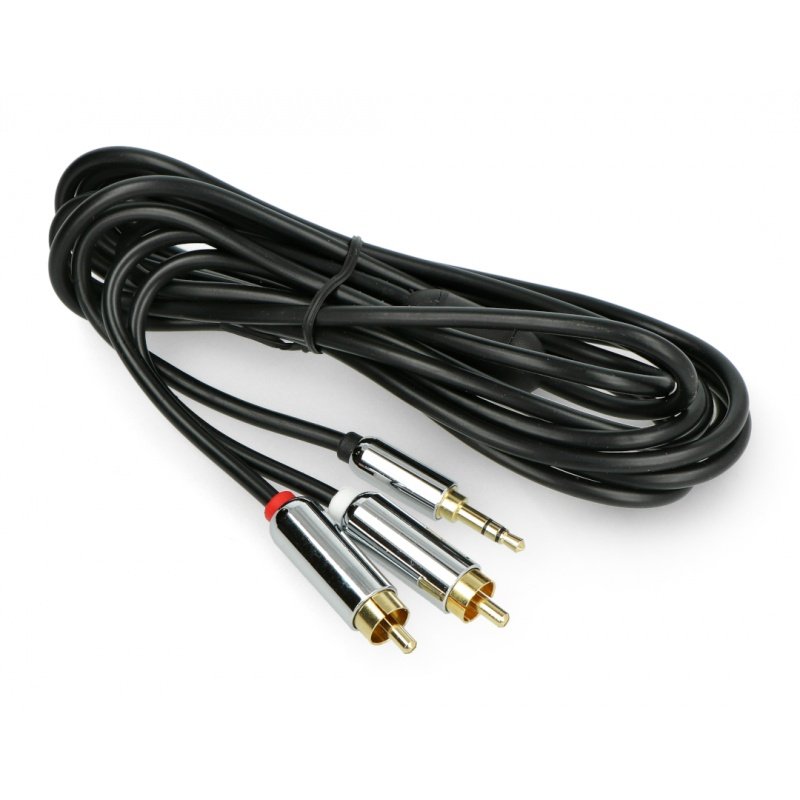 Kabel 3,5 mm Jack - 2xRCA - černý 2,5 m - Blow