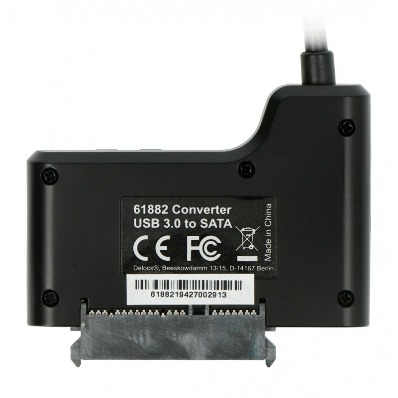 Adaptér USB A 3.0 - SATA Delock - černý + napájecí zdroj