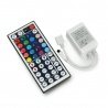 Ovladač RGB LED pásků a pásků s IR dálkovým ovládáním - 44 kláves MINI 72W - zdjęcie 1