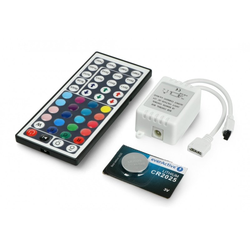 Ovladač RGB LED pásků a pásků s IR dálkovým ovládáním - 44 kláves MINI 72W