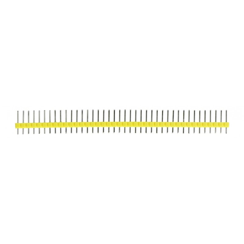 Goldpin vidlice 1x40 přímá rozteč 2,54 mm - žlutá - 10ks