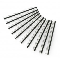 Goldpin plug 1x40 úhlový rastr 2,54mm - černý - 10ks