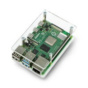 Pouzdro Raspberry Pi Model 3/2 / B + - průhledné, otevřené