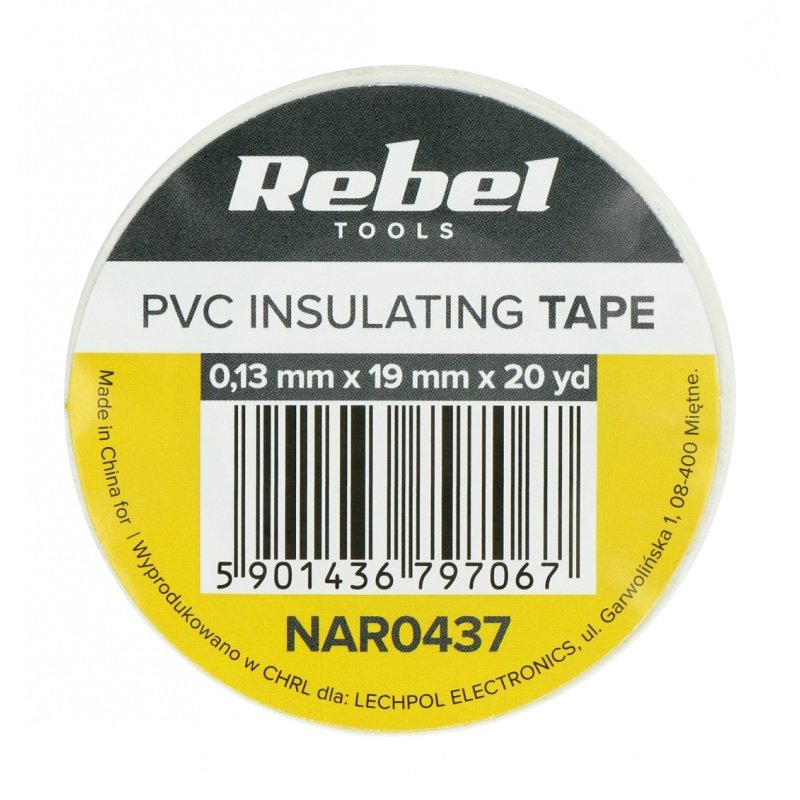Izolační páska Rebel 0,13x19mm x 18,2m bílá
