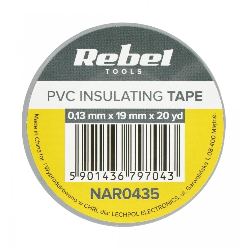 Izolační páska Rebel 0,13x19mm x 18,2m šedá
