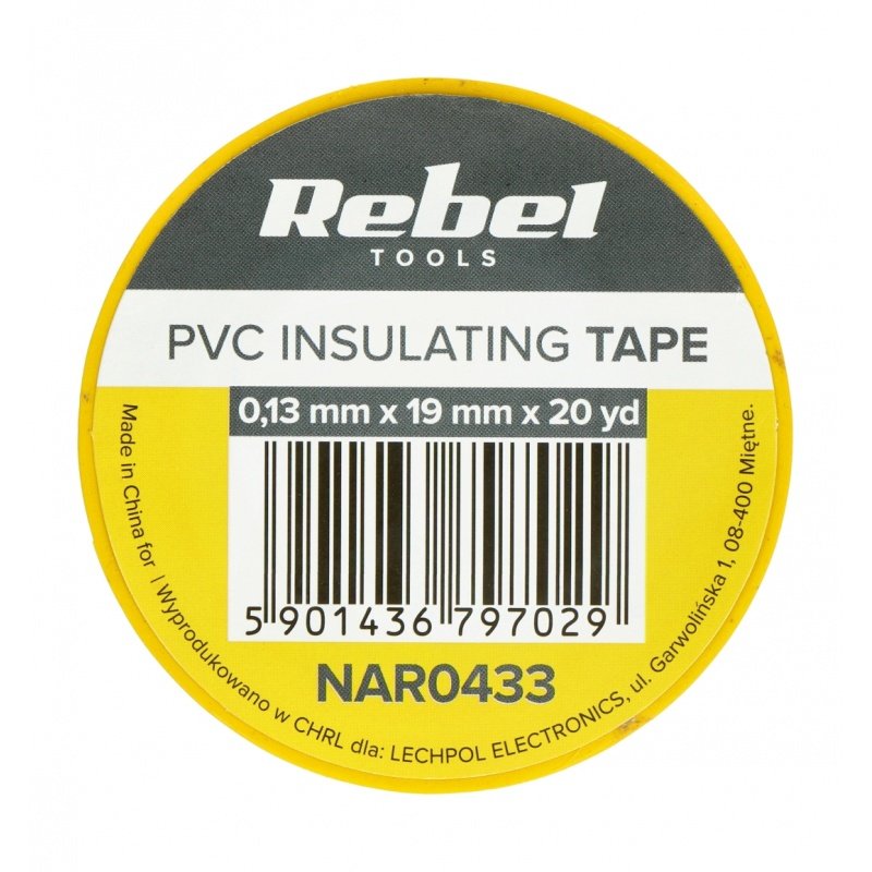 Izolační páska Rebel 0,13x19mm x 18,2m žlutá