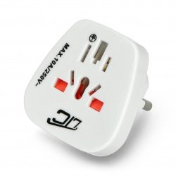 Síťová zástrčka PL - univerzální bílá zásuvka LTC LX6032