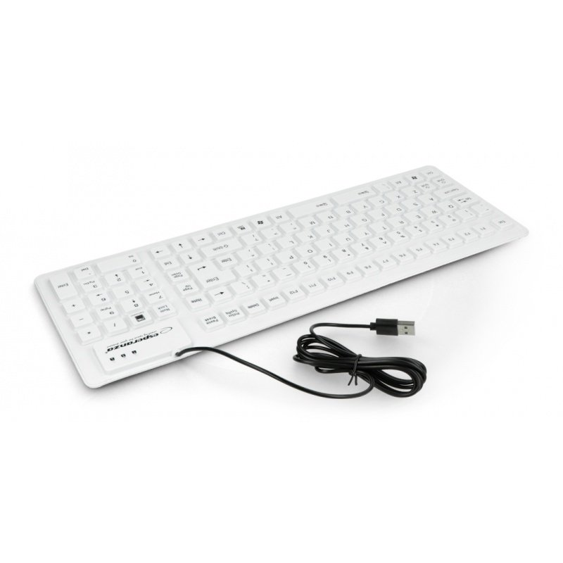 Silikonová klávesnice Esperanza EK126W USB / OTG - bílá