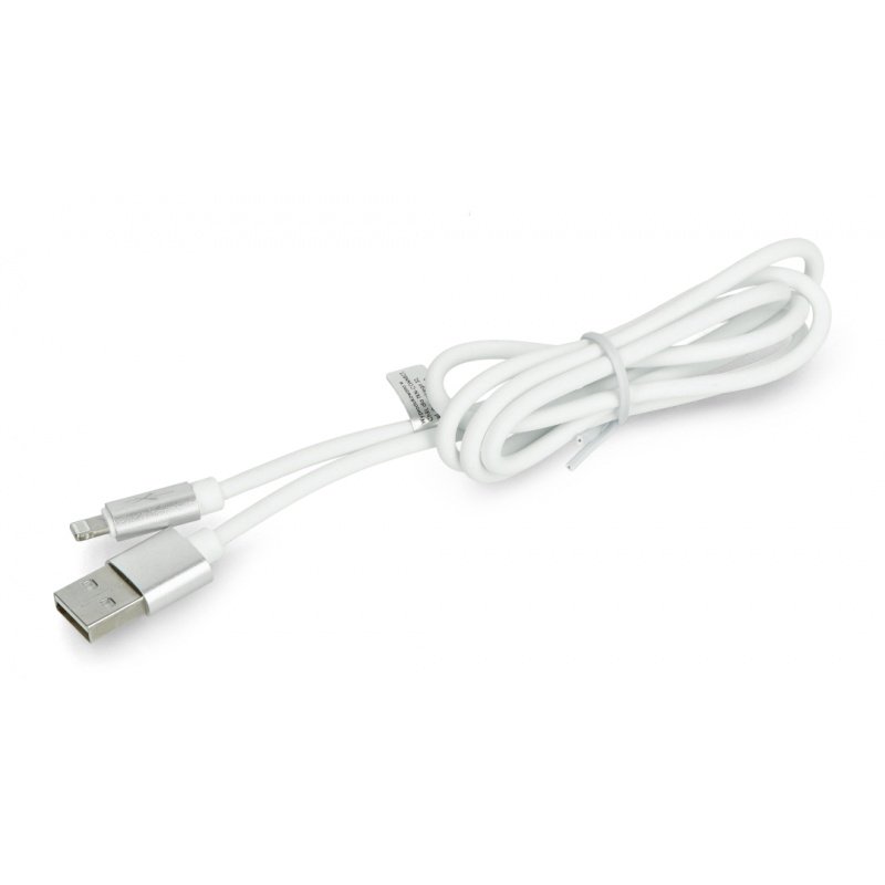 USB A - Lightning silikonový kabel pro iPhone / iPad / iPod - 1,5 m bílý
