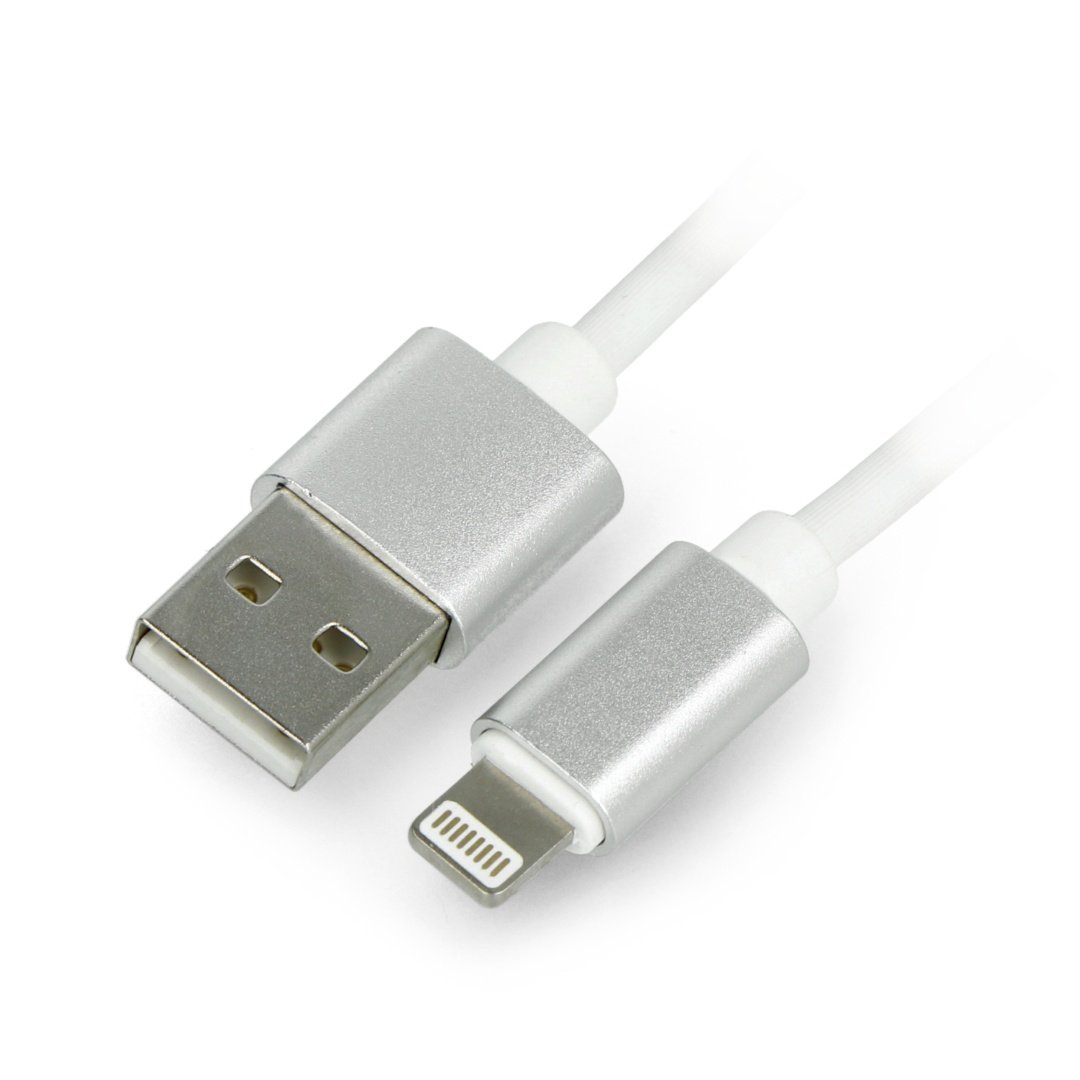 USB A - Lightning silikonový kabel pro iPhone / iPad / iPod - 1,5 m bílý