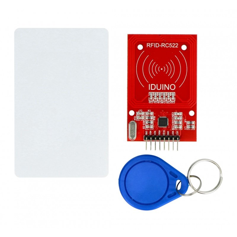 RC522 RFID modul 13,56MHz SPI + karta a klíčenka - červená