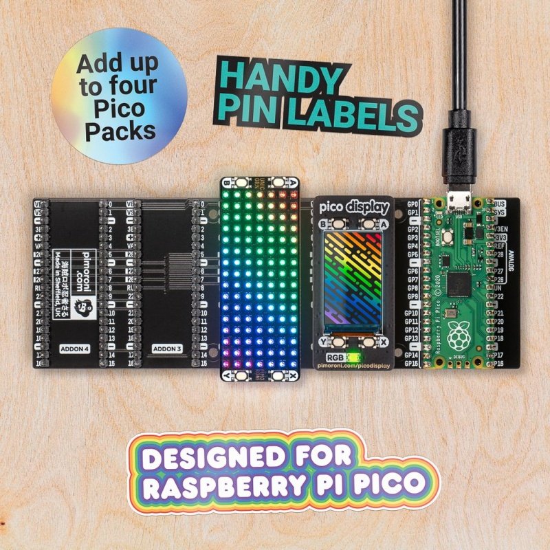 Pico Decker - čtyřnásobný expandér pinů pro Raspberry Pi Pico