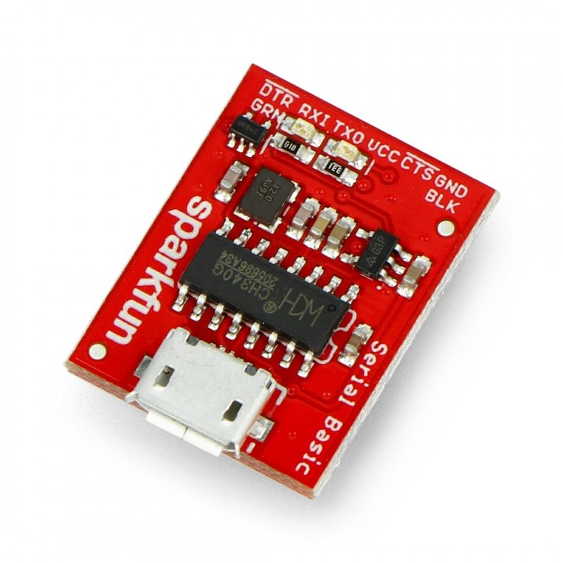 Serial Basic - USB-UART převodník CH340G - microUSB zásuvka -