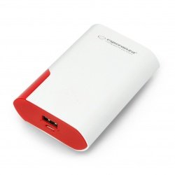 Mobilní baterie PowerBank Esperanza EMP111WR Boson 6000mAh - bílá a červená