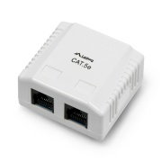 Stíněná zásuvka Lanberg 2x RJ45 - bílá
