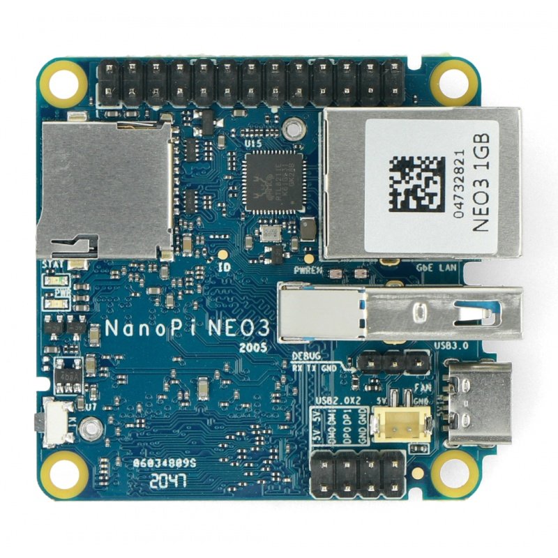 NanoPi NEO3-LTS - čtyřjádrový procesor RK3328 1,3 GHz + 1 GB RAM