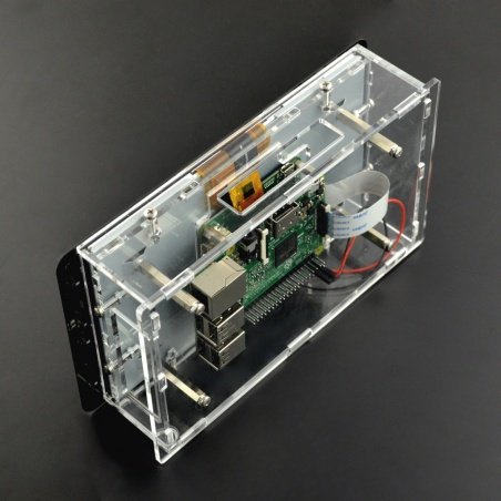 Průhledné pouzdro pro Raspberry Pi a vyhrazená 7 '' dotyková obrazovka Průhledné pouzdro pro Raspberry Pi a vyhrazená 7 '' dotyková obrazovka