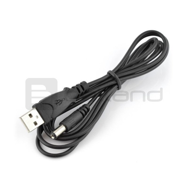 Kabel USB A - zástrčka DC 5,5 / 2,1 mm 0,1 A - 1,5 m