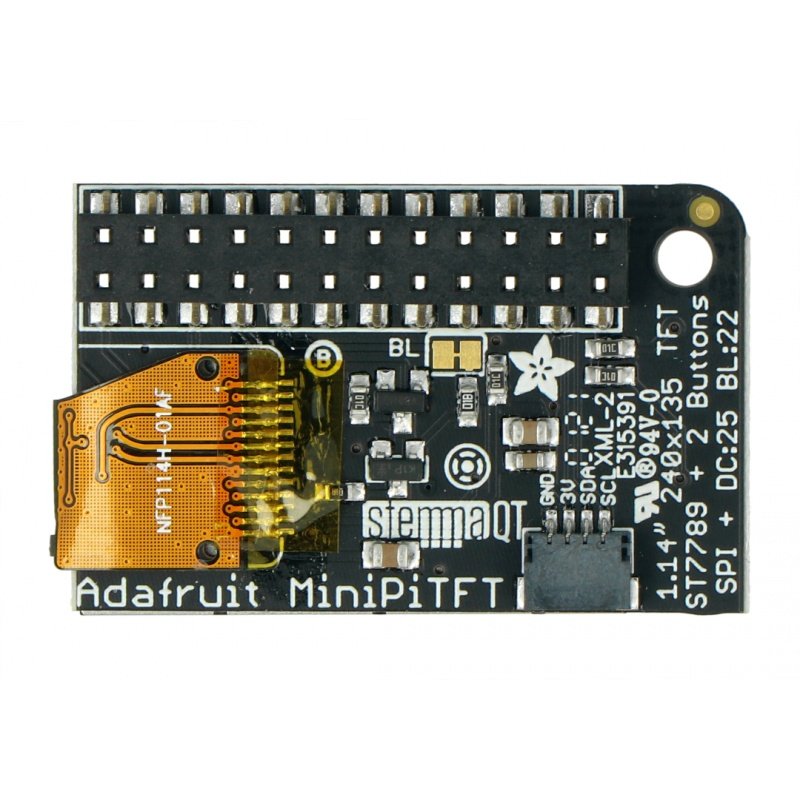 Mini PiTFT - displej 1,14 '' 135x240px IPS - pro Raspberry Pi -