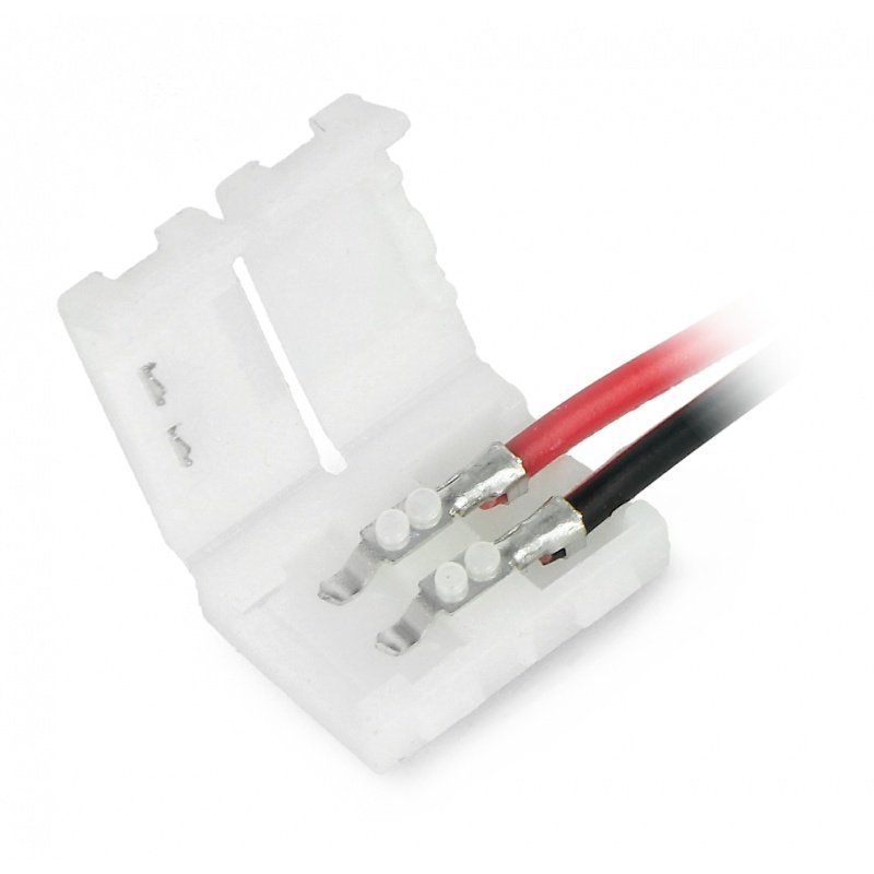 Konektor pro LED pásky a pásky SMD 3528 8mm 2 pin se dvěma svorkami - 16,5cm