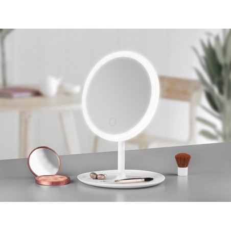 Kosmetické zrcátko Lafe ROSA - s osvětlením 28 LED - bílé Kosmetické zrcátko Lafe ROSA - s osvětlením 28 LED - bílé