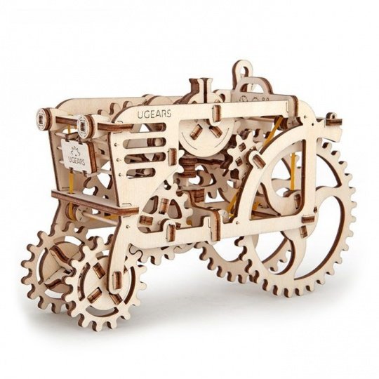 Traktor - mechanický model pro skládání - dýha - 97 prvků -