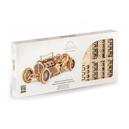 Automobil U-9 Grand Prix - mechanický model pro montáž - dýha - Automobil U-9 Grand Prix - mechanický model pro montáž - dýha -