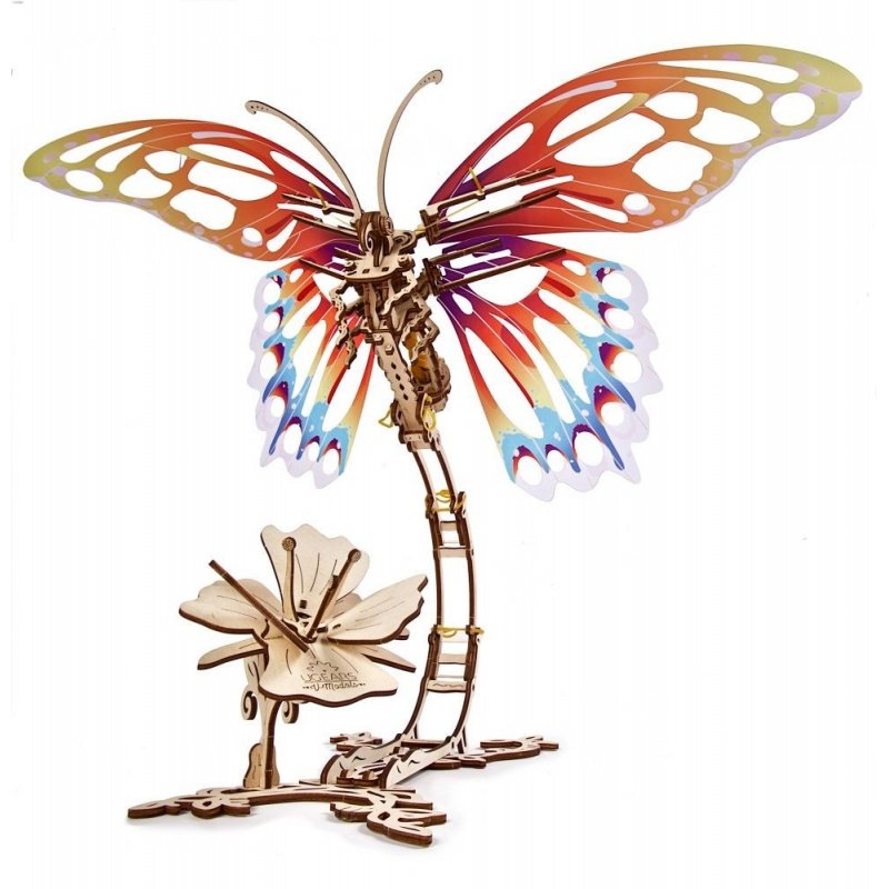 Butterfly - mechanický model pro skládání - dýha - 161 prvků -