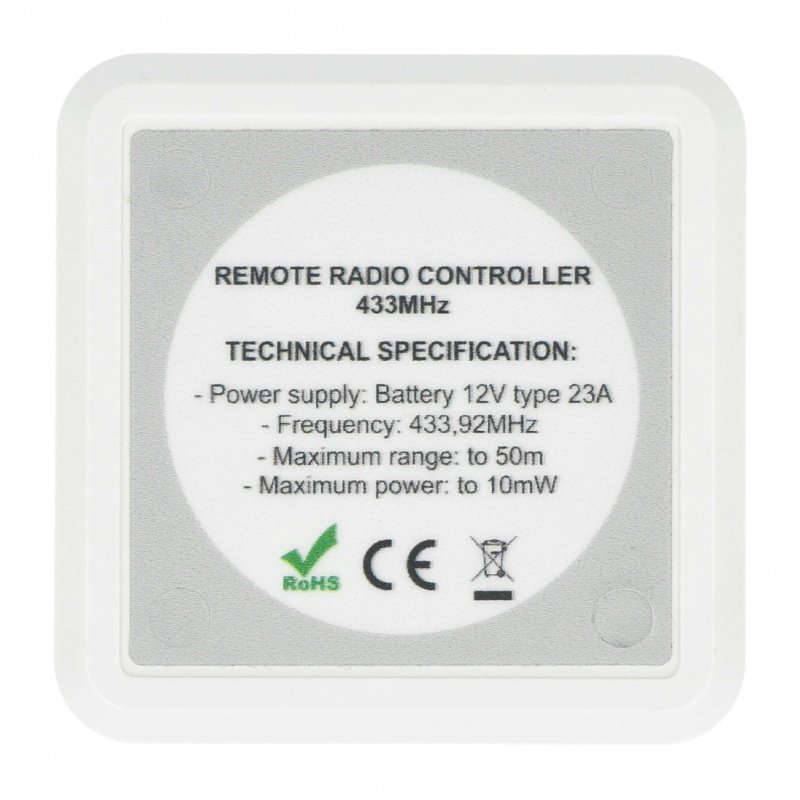 RF dálkový ovladač pro přijímač pro LED pásky - 5 kláves