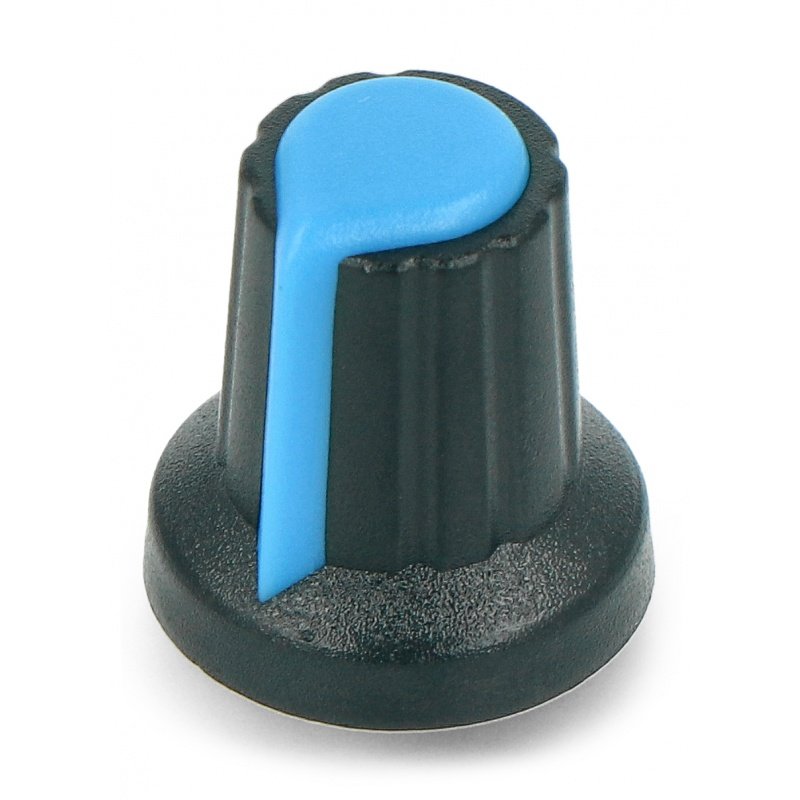 Modrý knoflík potenciometru - 6 / 14mm - 5ks