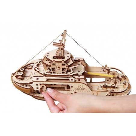 Remorkér - mechanický model pro skládání - dýha - 169 prvků - Remorkér - mechanický model pro skládání - dýha - 169 prvků -