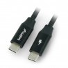 Lanberg USB C - USB C 2.0 černý prémiový kabel QC 4.0 PD 1m - zdjęcie 1