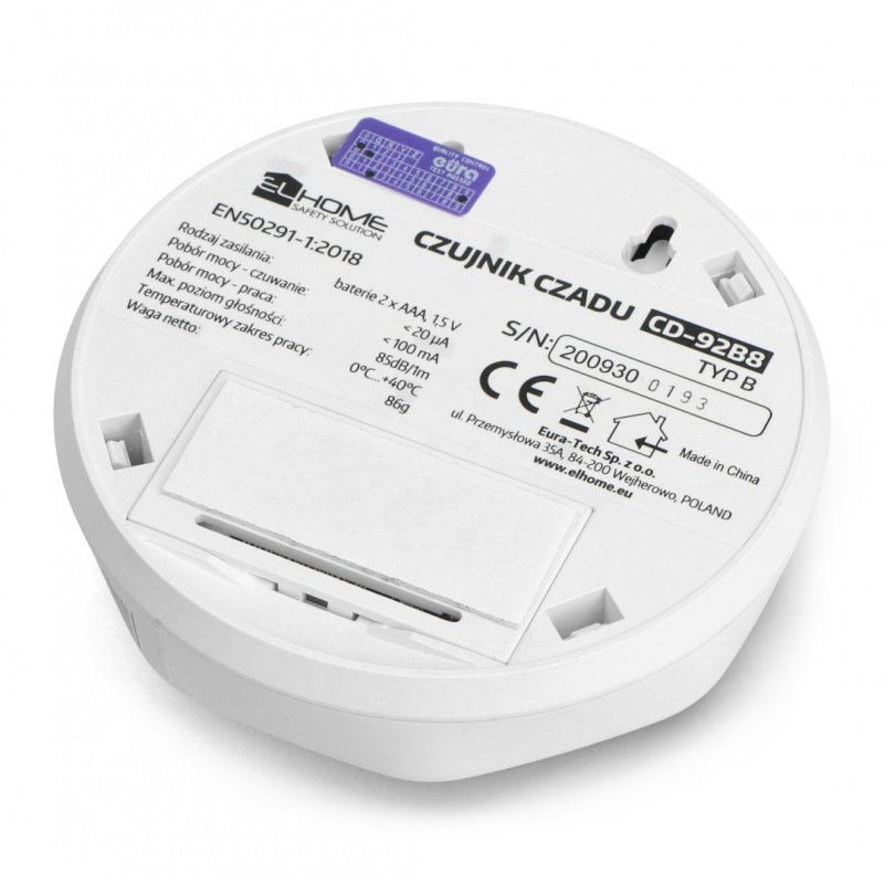 Eura-tech EL Home CD-92B8 - senzor oxidu uhelnatého (oxidu