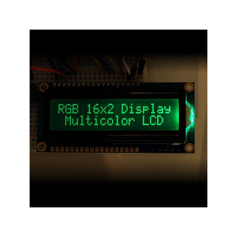 LCD displej 2x16 znaků RGB negativní + konektory - Adafruit 399