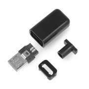 MicroUSB zástrčka typu B - pro plastový kabel - 5kolíkový