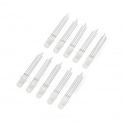 Dioda LED 5mm RGB WS2811 adresowana - 10szt.