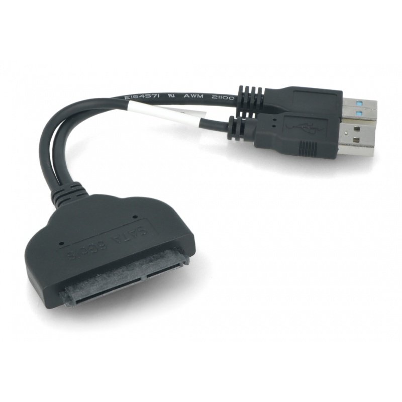 ADAPTER SATA DATA III (6GB/S) 22PIN(F)-USB-A(M) 3.0+ZASILANIE
