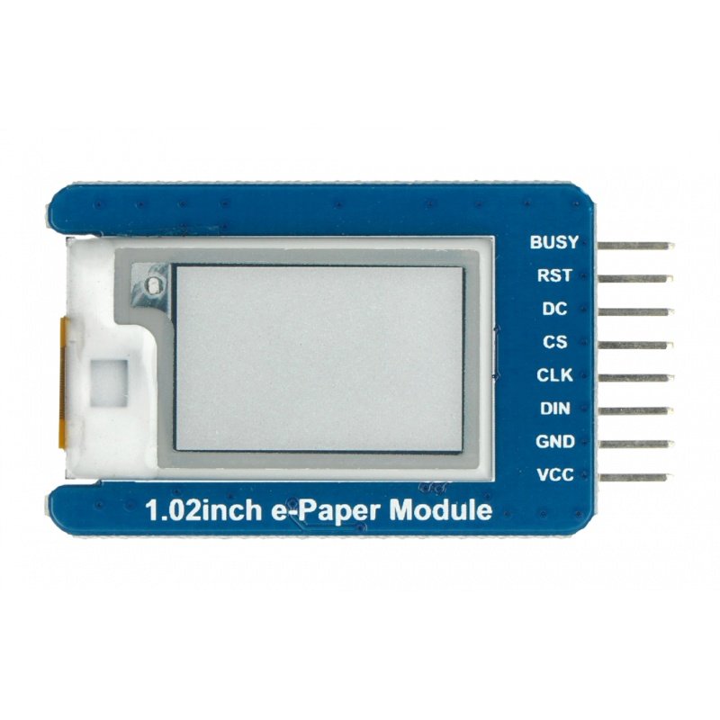 E-papír E-Ink - modul s displejem SPI - 128x80px 1,02 '' -