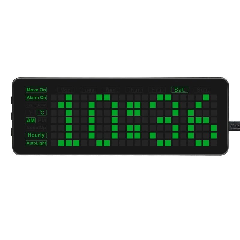Pico-Clock-Green - modul s digitálními LED elektronickými