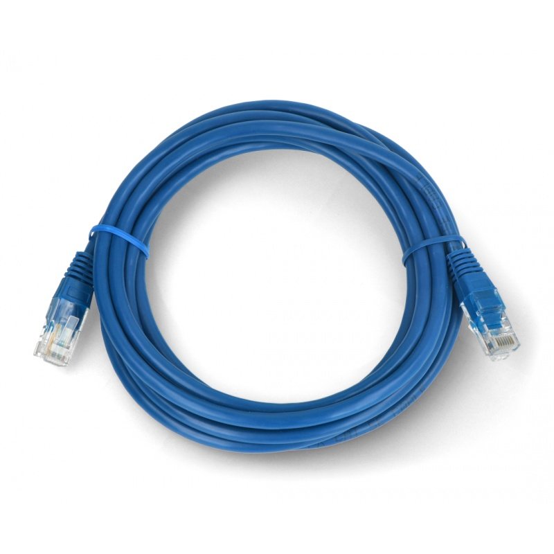 Przewód sieciowy Ethernet Patchcord UTP 5e 3m - niebieski